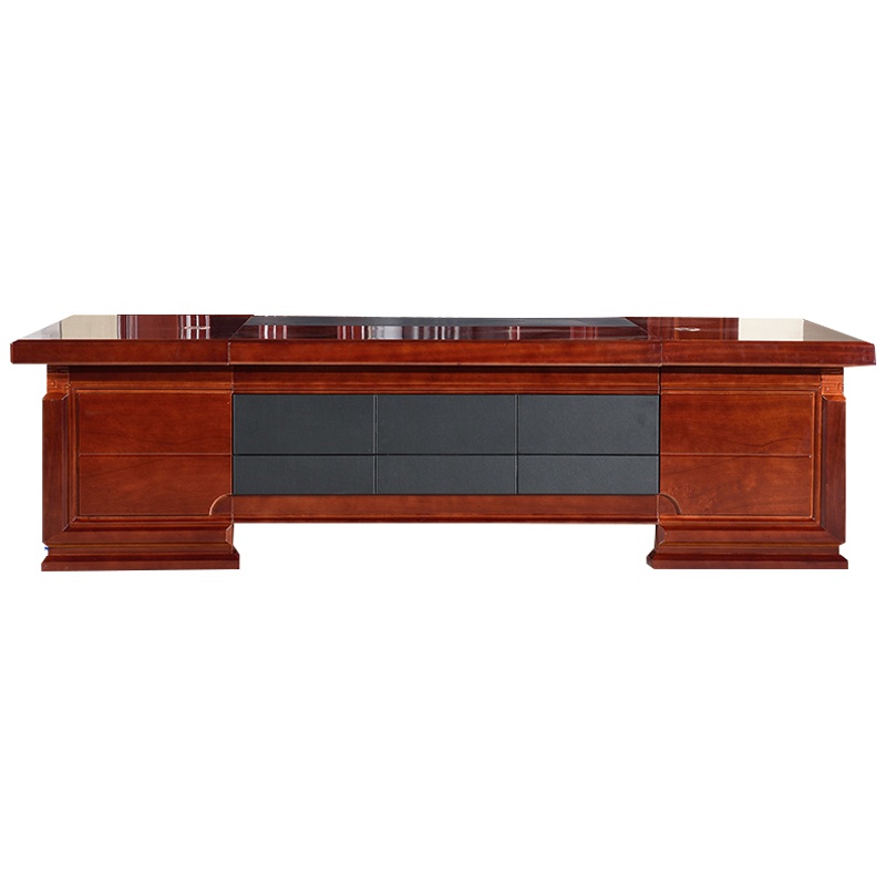 质凡办公桌老板桌总裁桌大班台新中式油漆经理主管办公桌椅组合