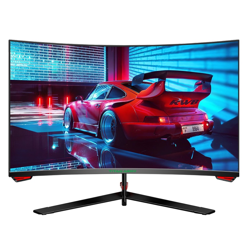 泰坦军团24英寸 144Hz 1ms 三面微边 1500R曲面屏 游戏电竞显示器 全高清1080P 兼容G-sync电脑显示器 P24H3G