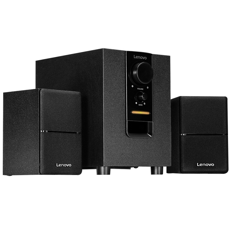联想(Lenovo) 1630桌面2.1有源音箱多媒体音响 台式机笔记本电脑音箱木质低音炮 黑色