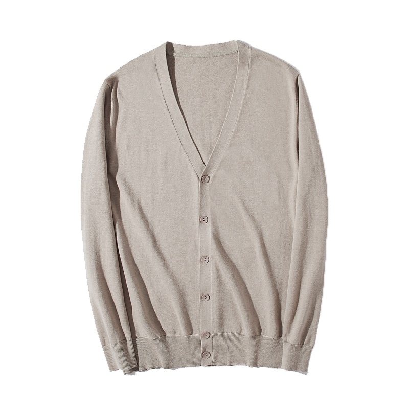 墨麦客男装全棉针织衫男秋款纯色薄款男士毛衣针织开衫