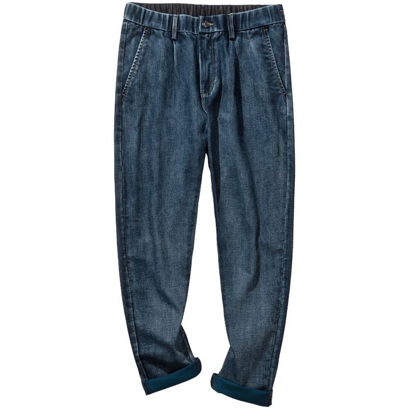 千纸鹤牛仔裤男士201春秋时尚潮流复古休闲宽松九分裤男80205