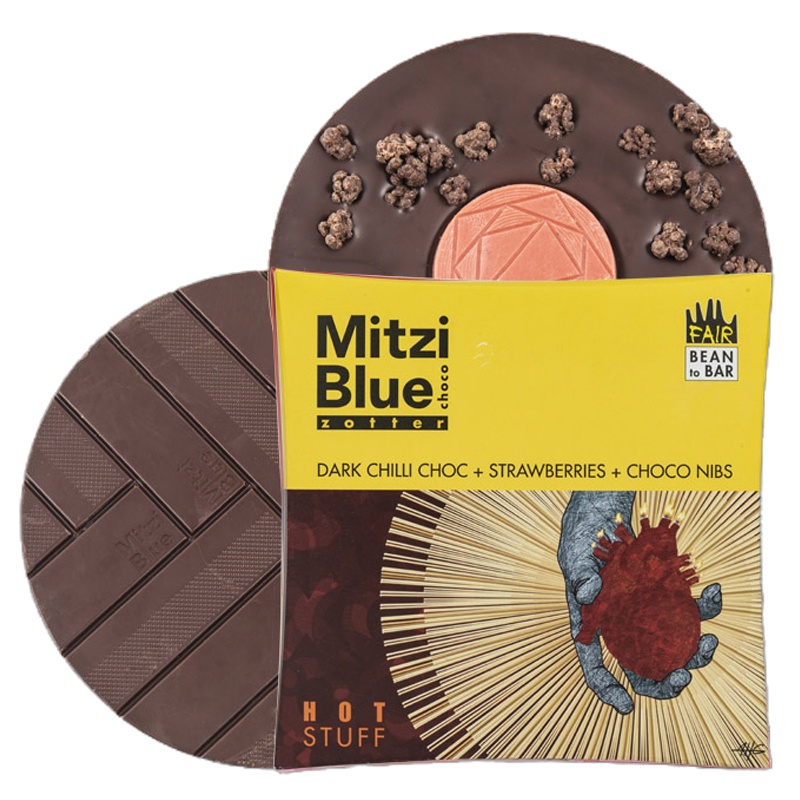 [满2片送精美礼盒]Zotter“热情似火”米兹蓝调唱片系列巧克力65g