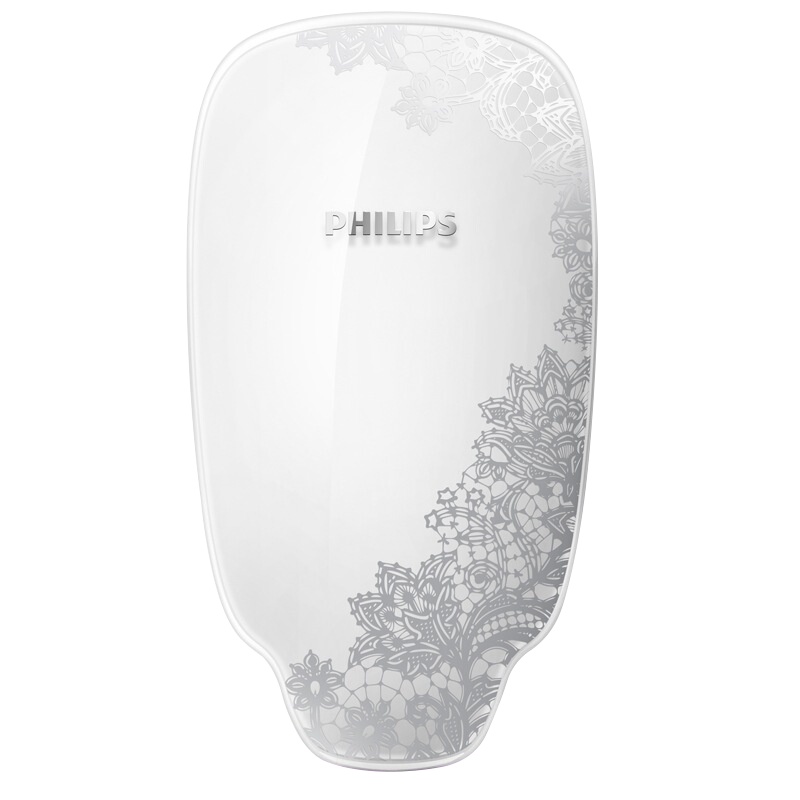 飞利浦(Philips) 梳子按摩梳 负离子造型梳 美发按摩梳呵护头发防静电 卷直两用 粗硬发质细软发质HP4596/0