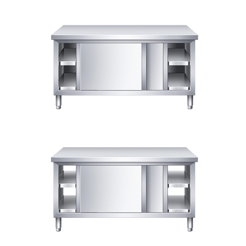 VICEVER商用台面案板柜不锈钢（双通四门）150*60*80cm