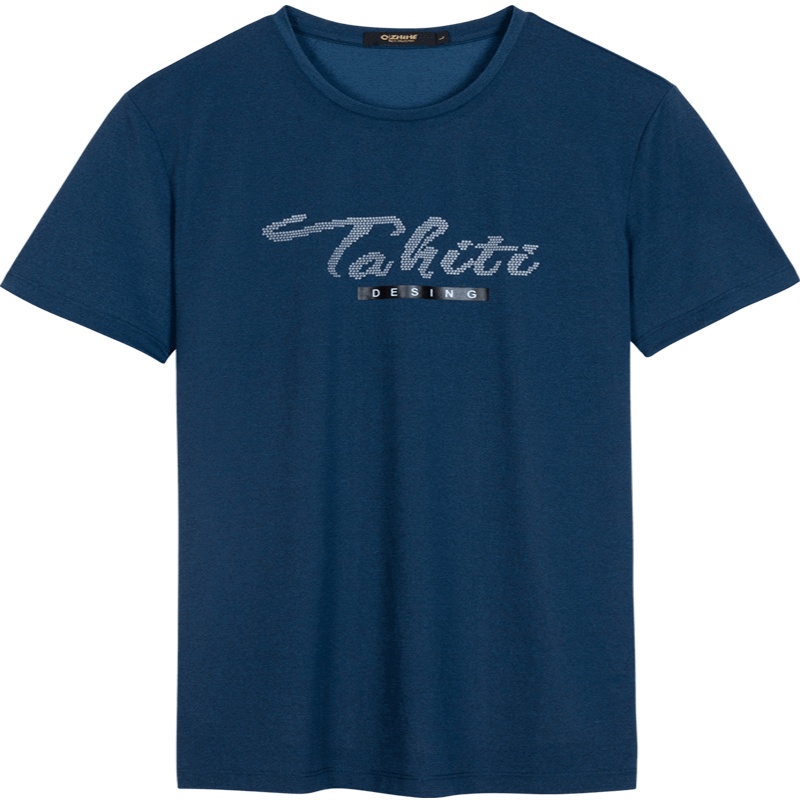 千纸鹤男装运动圆领短袖2020春夏青年休闲速干透气上衣20496