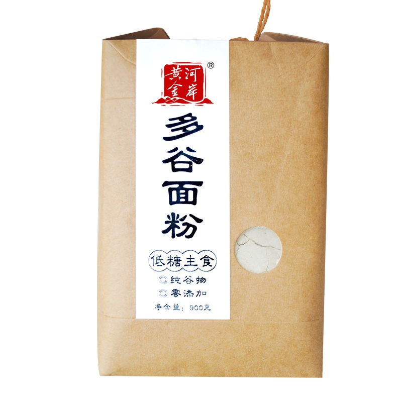 黄河金岸 多谷面粉 低糖健康主食900g 低糖食品五谷杂粮面粉