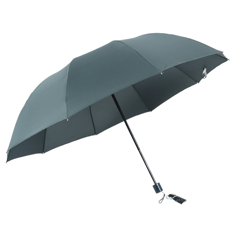 天堂伞超大雨伞男女单人三人双人加大加固学生特大号三折叠晴雨伞 军绿色(152cm伞面)天堂伞