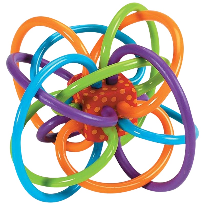 曼哈顿MANHATTAN TOY 牙胶婴幼儿宝宝磨牙棒益智玩具 牙胶球摇铃抓握球 练习抓握适合0个月以上的宝宝