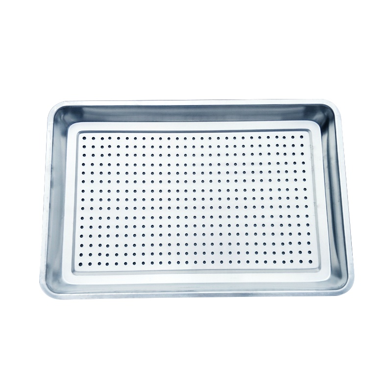 蒸饭盘蒸饭柜蒸车蒸箱盘子长方形茶盘带孔托盘蒸盘方盘 430(有孔)馒头盘