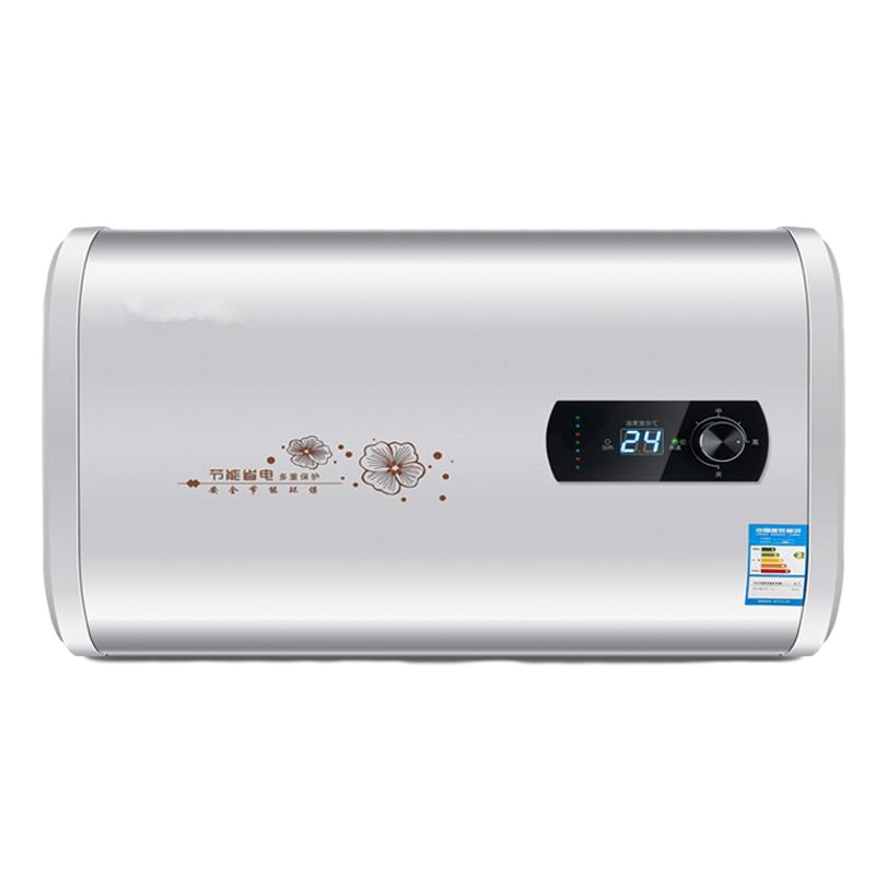 储水式电热水器家用即热式热水器恒温热水器40L50L60L80L S30扁桶白色 50升普通配件+铜芯防电