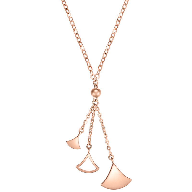 金一18K金扇形小裙子A款女士K金项链 套链 (定价)CEC001