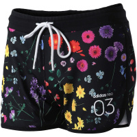 【自营】adidas阿迪达斯NEO女迪丽热巴休闲运动短裤CV9242 L CV9242黑+白