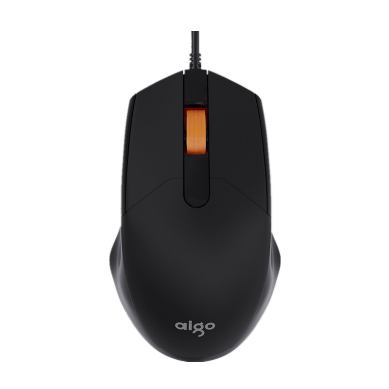 爱国者 有线静音无声USB电脑办公家用鼠标 M100 黑色