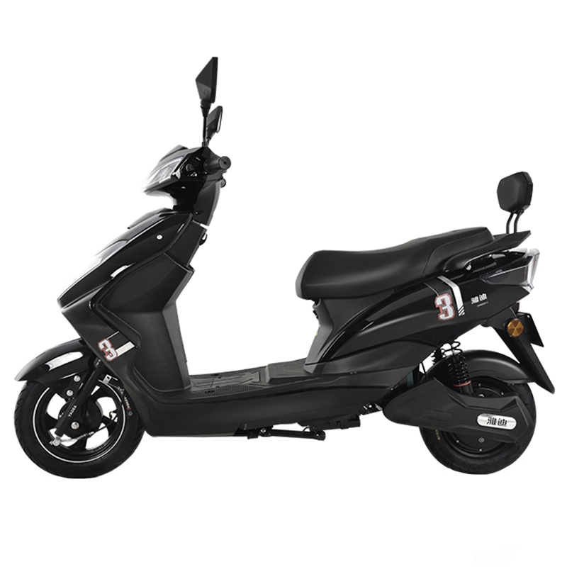 雅迪 新款锐嘉电动车 铅酸电池60V20AH时尚代步车 电动轻便摩托车 新亮黑
