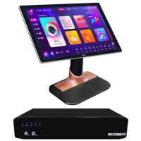 eVideo/视易 K73主机内置12TB硬盘+19.5吋触摸屏黑色台式架 智能高清KTV点歌机触摸屏家庭卡拉OK点唱机