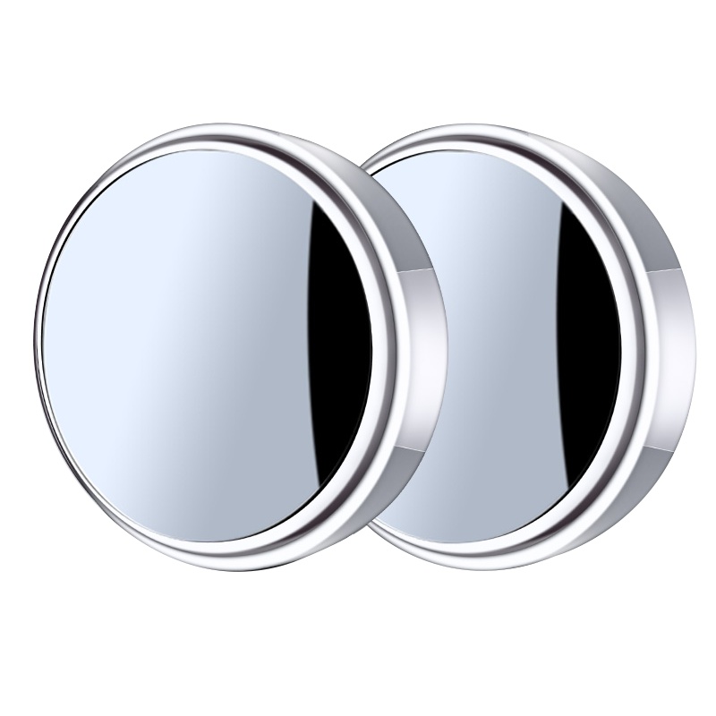 尚朴后视镜小圆镜子汽车倒车神器盲点反光辅助盲区360度广角高清小车 [高清]无框1对+优质雨眉1对