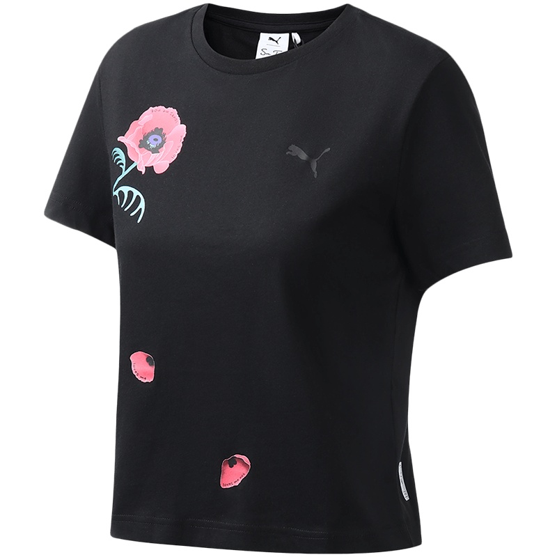 PUMA彪马黑标女装运动服SUE TSAI TEE圆领针织短袖T恤595252