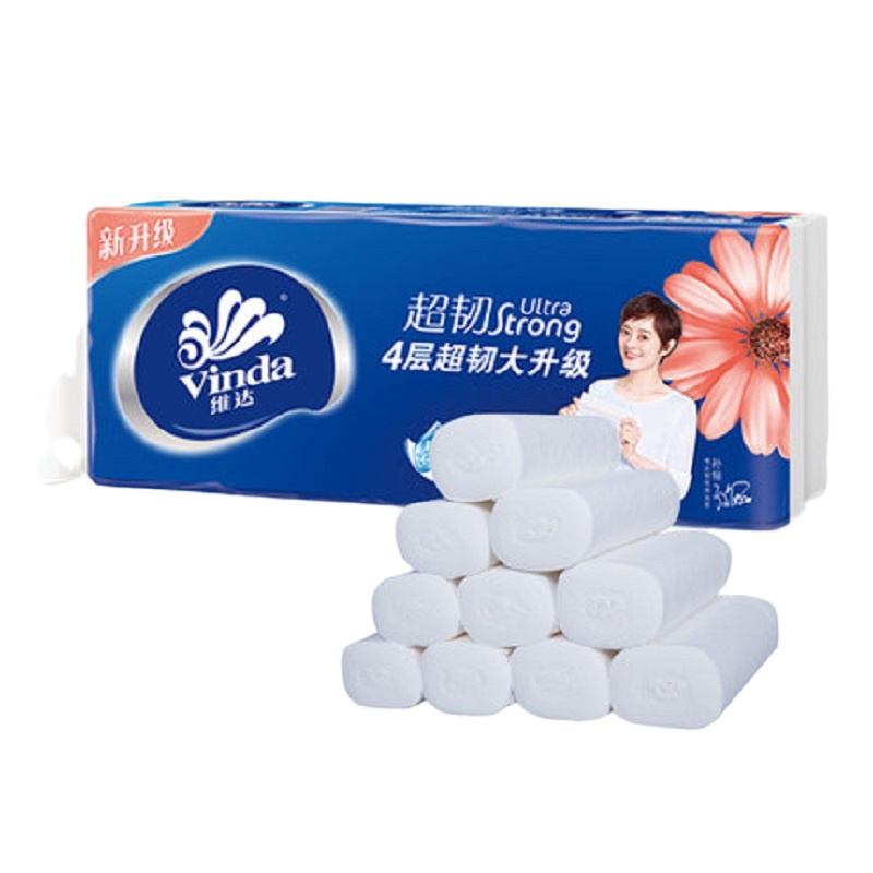 维达V4345 100克4层超韧无芯卫卷 (1X10X12)袋/袋