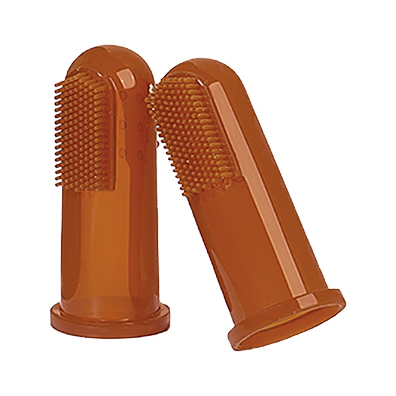 babycare手指套牙刷 婴儿牙刷幼儿童硅胶软毛宝宝乳牙刷0-1-2-3岁纳米银款