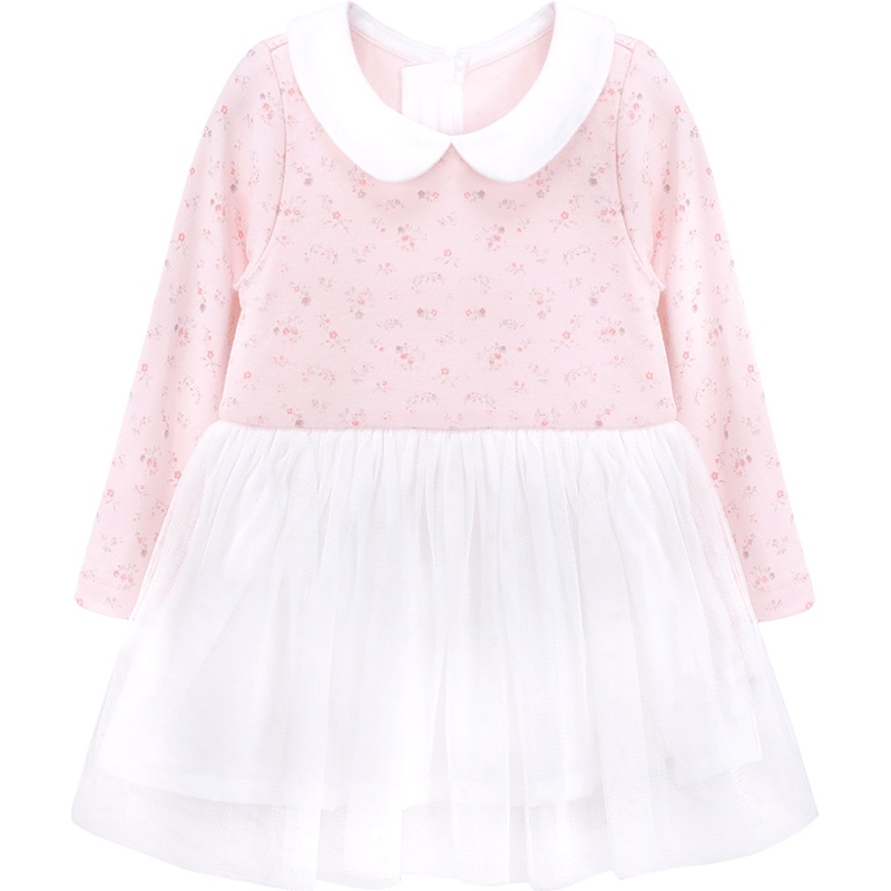 婴姿坊春秋新品女童连衣裙 可爱拼接裙