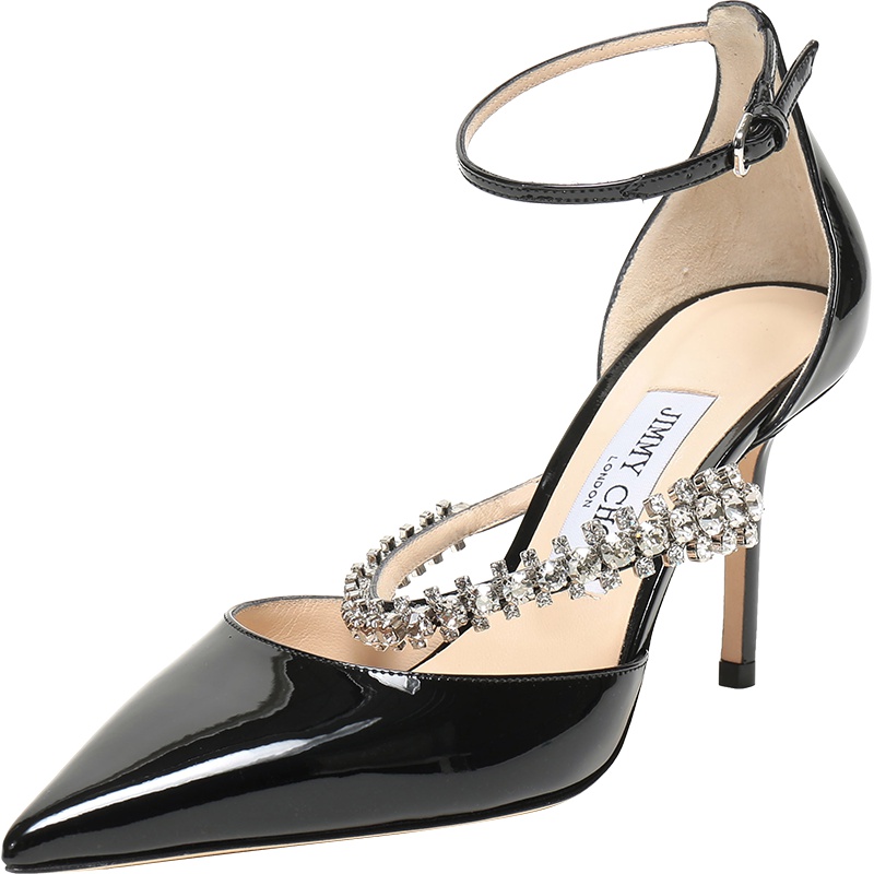 Jimmy Choo 周仰杰 女士漆皮尖头高跟鞋 BOBBIE 85 PAT 183