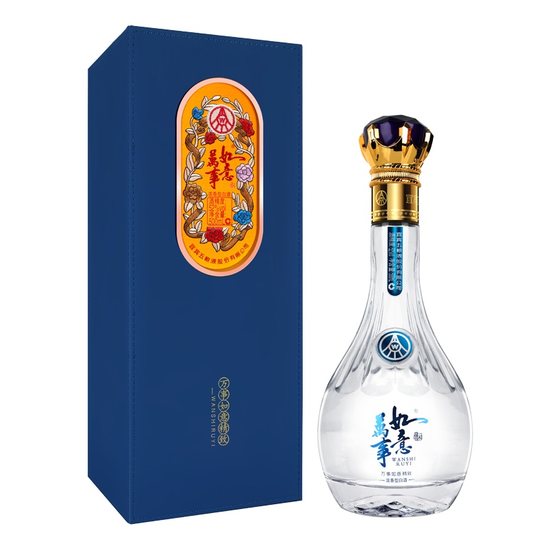 五粮液股份 万事如意酒 精致 42° 500ml 单瓶装浓香型白酒