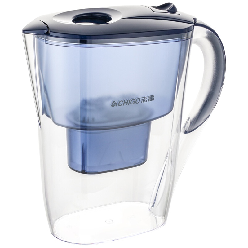 志高(CHIGO)家用净水壶CG-LB269 便携式净水器净水杯 滤水壶3L蓝色 1壶6芯