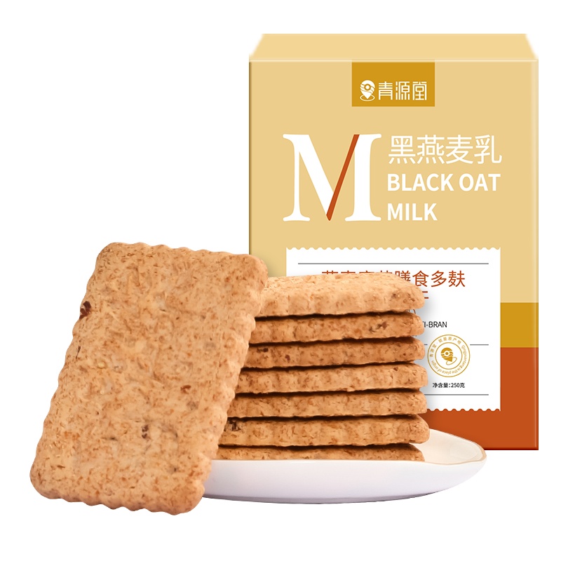 青源堂牌 燕麦魔芋膳食多麸纤维饼干250克