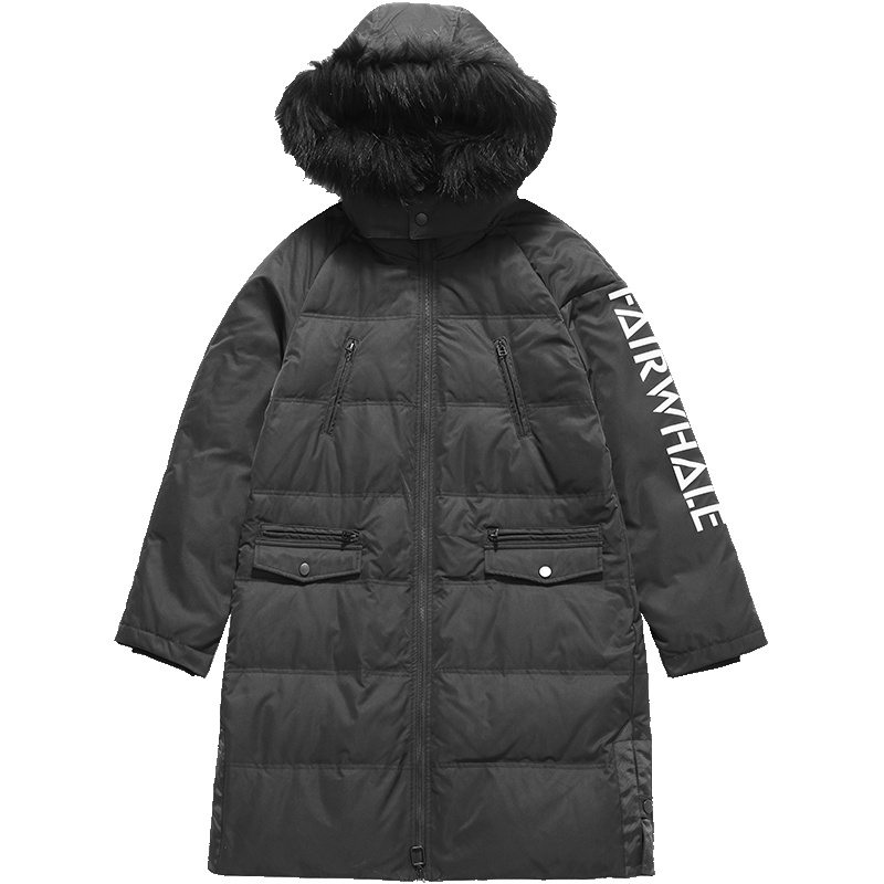 马克华菲冬季新款男士羽绒服宽松保暖中长款外套