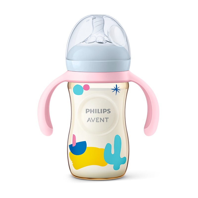 飞利浦新安怡艺术启蒙彩绘PPSU奶瓶9oz/260ml(奶嘴1月+)