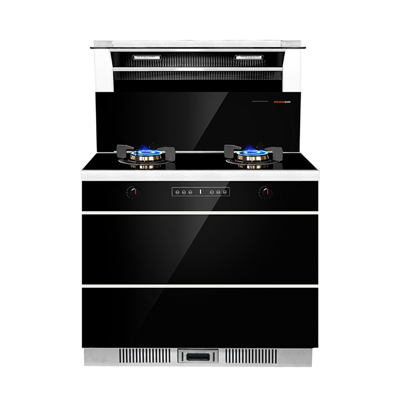 培恩集成灶一体灶JJZT-B1s双重杀菌消毒集成环保灶一级能效燃气灶5.0KW猛火力 侧吸下排式17m³油烟机消毒柜