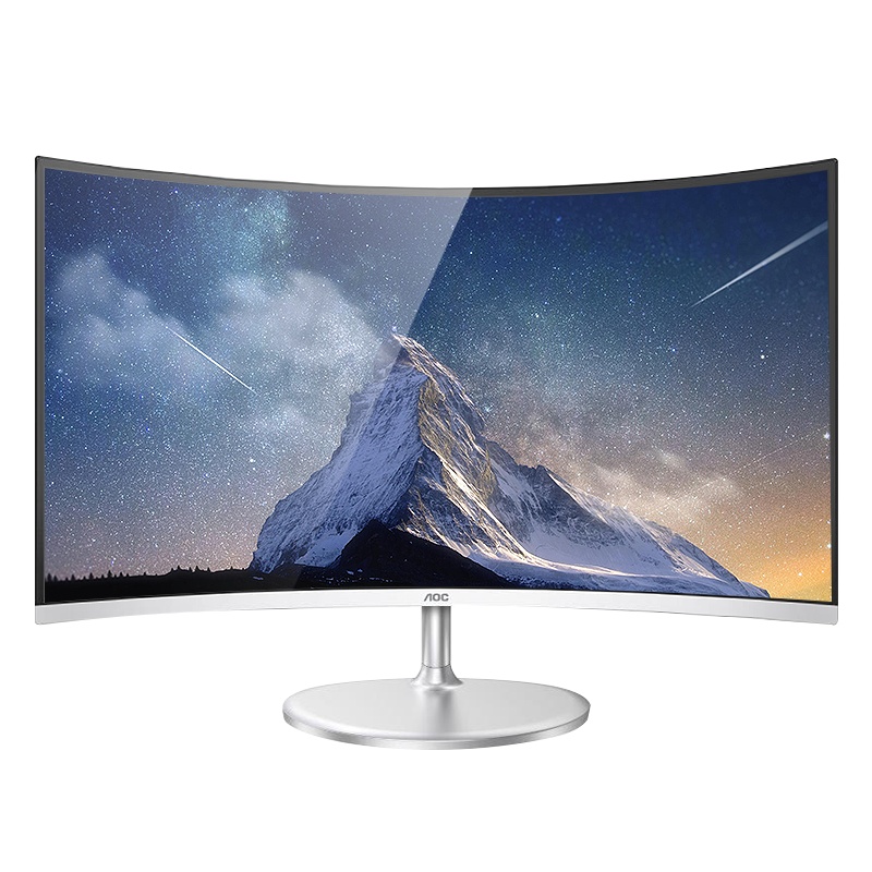 AOC C32V1QDS 32英寸 1700R中心曲率 窄边框 施华洛世奇水晶按钮 节能 曲面HDMI+DP接口电脑显示器