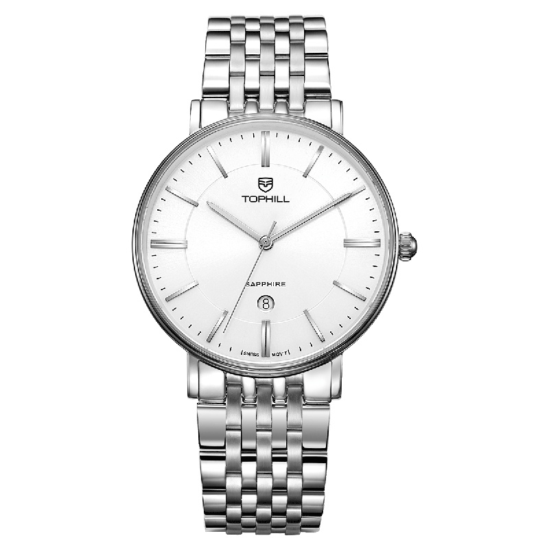 瑞士拓非(TOPHILL)手表男石英男表轻薄防水TW037G男士休闲商务手表男石英表男