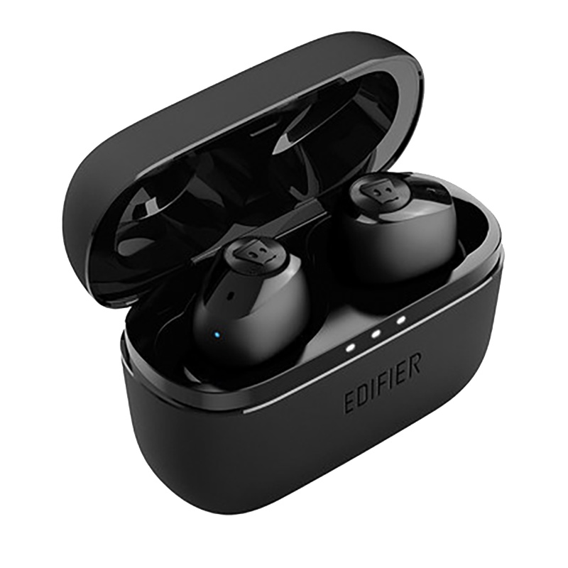 Edifier/漫步者 W3 DSP真无线蓝牙耳机迷你超小双耳隐形入耳式耳塞挂耳运动跑步耳机 黑色