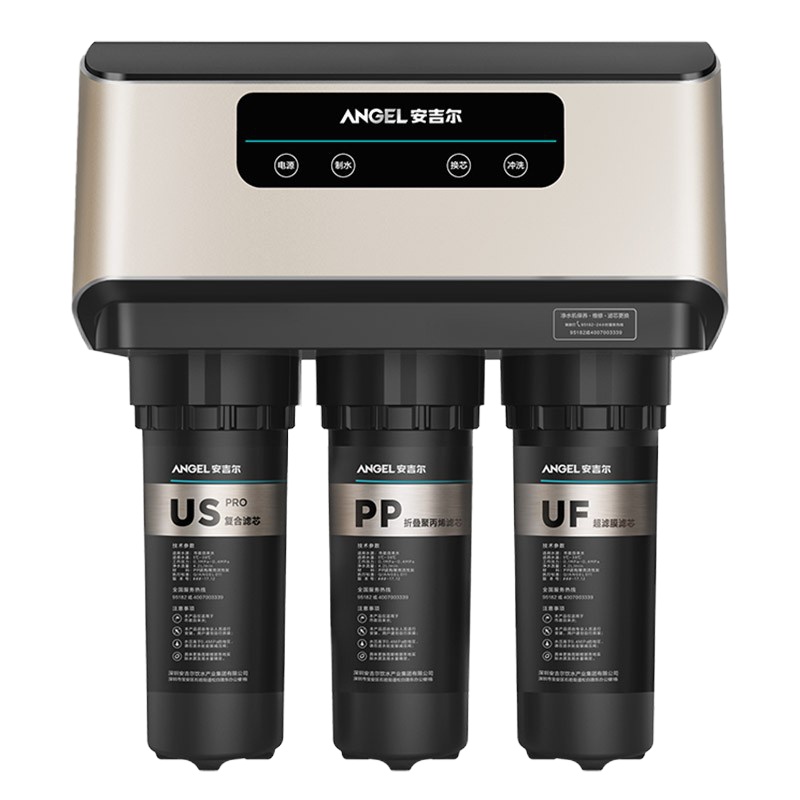 安吉尔净水器家用 V6直饮净水机 厨房无桶净水机 厨下双出水RO膜纯水机 J2605-ROB60(A8)