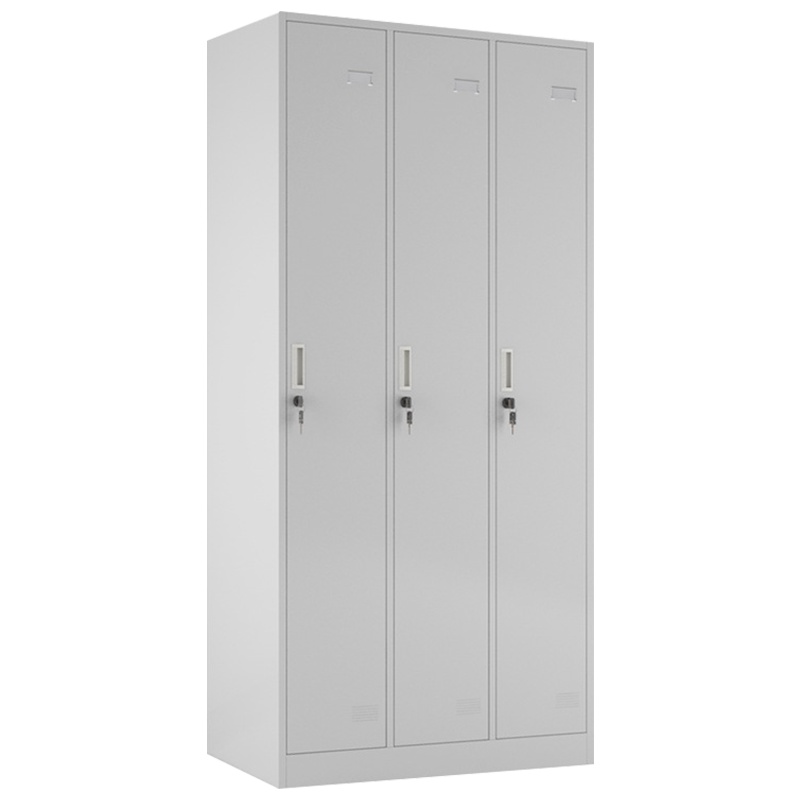 衡爵 HJ-YG2更衣柜 三门门铁皮更衣柜带锁挂衣柜 灰白色