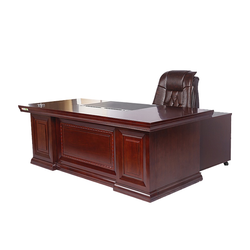 [理政]油漆办公桌 办公家具 现代中式 油漆办公台 老板桌 油漆大班台 办公桌