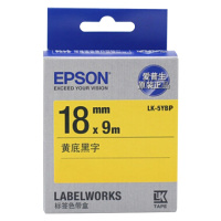 爱普生(EPSON) LK-5YBP 标签机色带 18mm 黄底黑字 (LW-K400L/LW-600P/LW-700