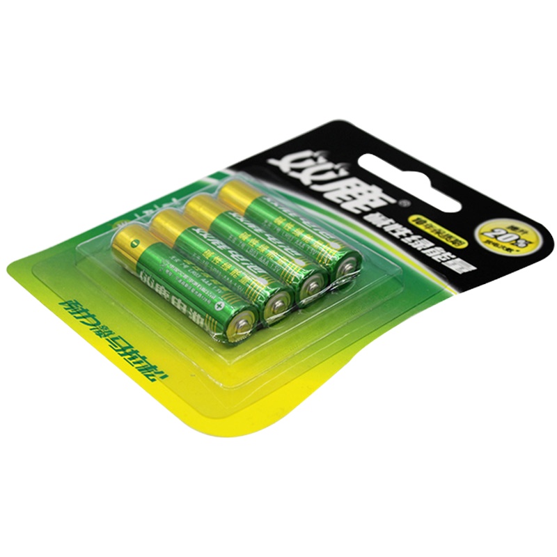 双鹿LR03AAA绿能量7号碱性电池4粒装 3件起订