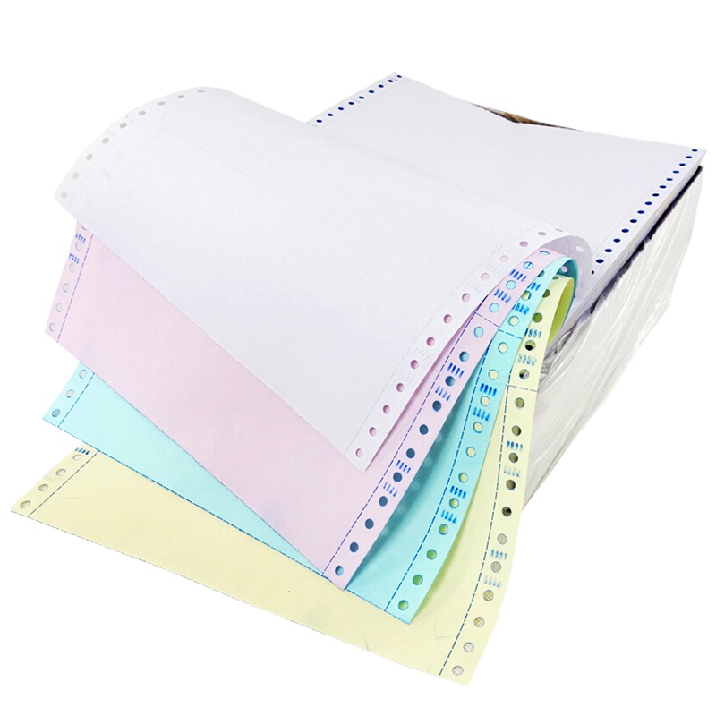 含章 打印纸 241-5 五联三等分 彩色 1000页/箱 不撕边