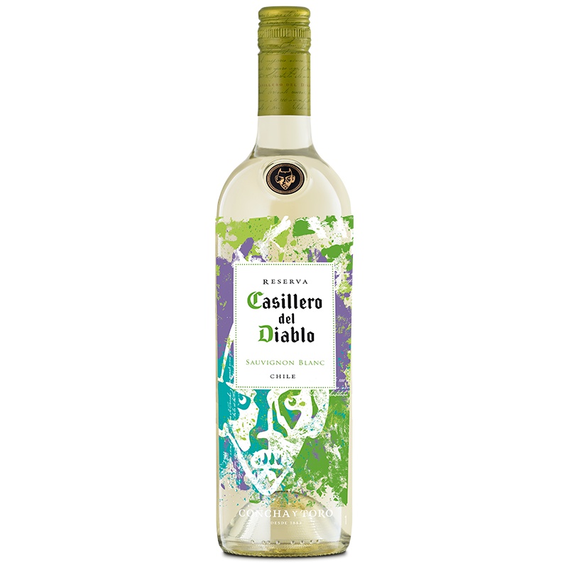 智利原瓶进口干白 Casillero del Diable 干露红魔鬼尊龙长相思干白葡萄酒 750ml 单瓶