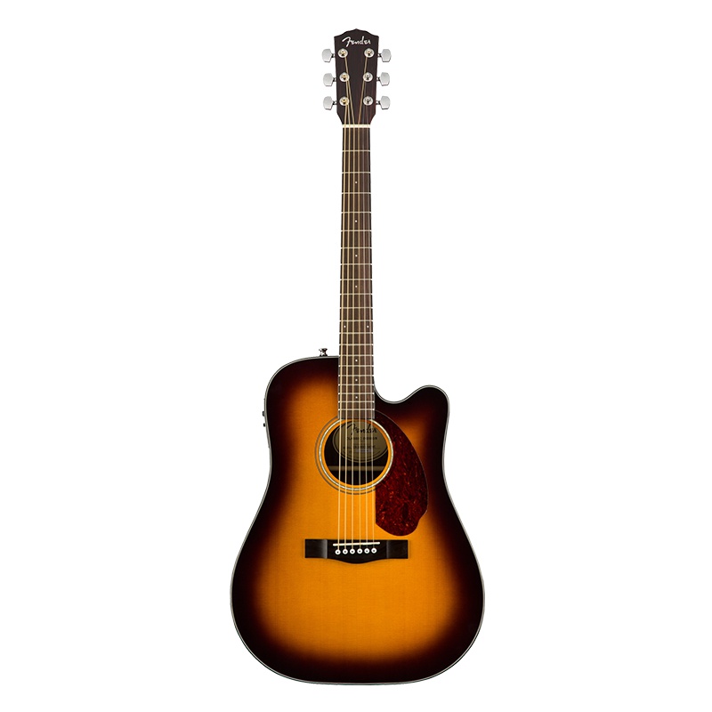 芬达自营 Fender CD-140SCE系列 原声 单板桃花芯木背侧板 民谣缺角电箱木吉他41英寸 渐变色+送琴箱
