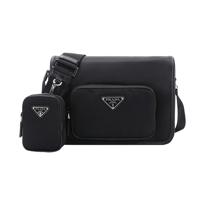 PRADA 普拉达 男士 Re-Nylon尼龙单肩斜挎包带小包2VD041 2DMH