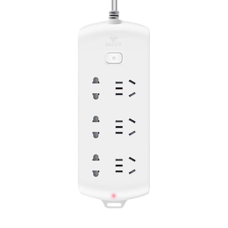 公牛排插 GN-B2330 6位总控全长5米