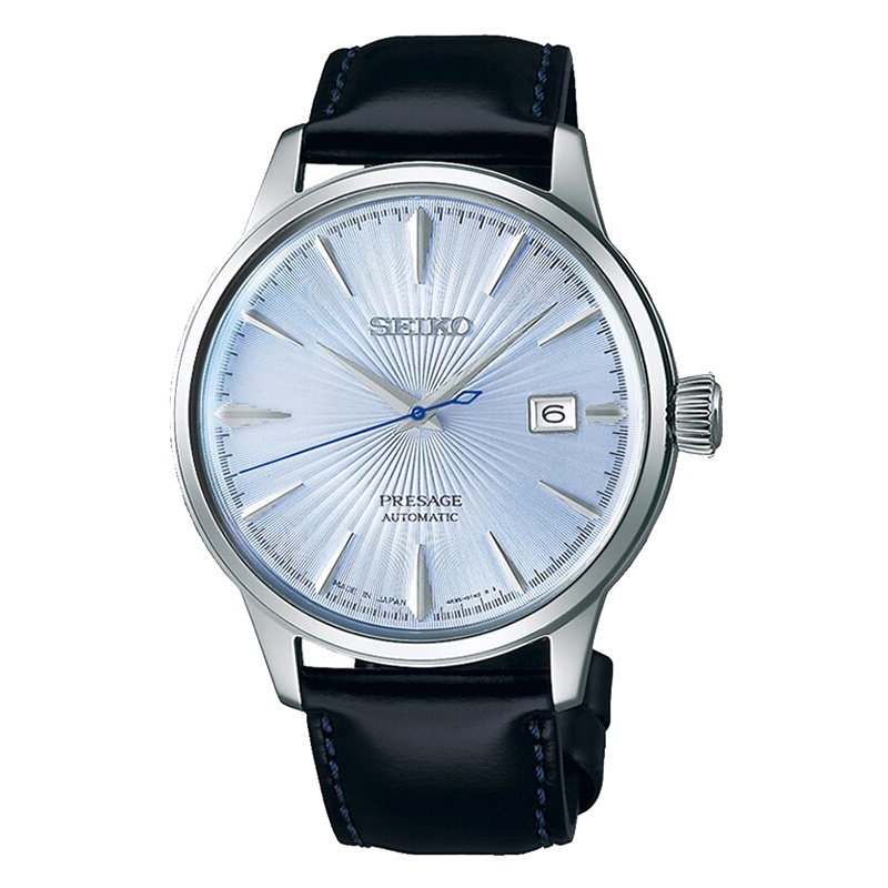 精工(SEIKO)日韩品牌 机械表 男 休闲商务金属表带机械男士手表SRPB43J1