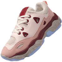 强人3515老爹鞋女新款ins超火系带休闲系个性拼色运动风厚底松糕单鞋