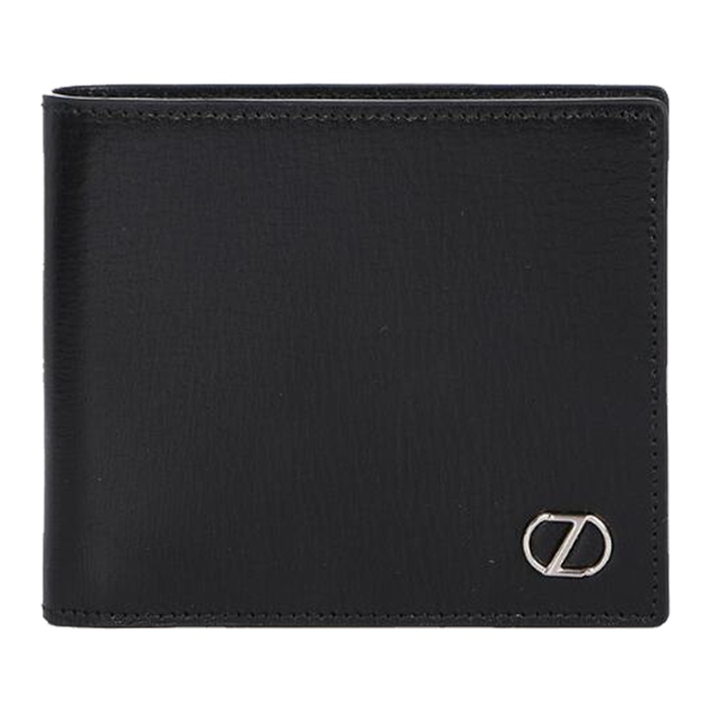 ZEGNA 杰尼亚 男士黑色皮质短款钱包钱夹 71 E1177Z PLM NER 特价