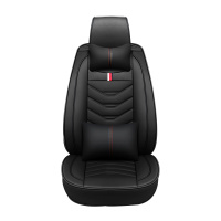布雷什(BOLISH)五座四季通用汽车坐垫夏季凉垫全包围皮革汽车座垫座套座椅垫车内饰品全皮革豪华款全黑色