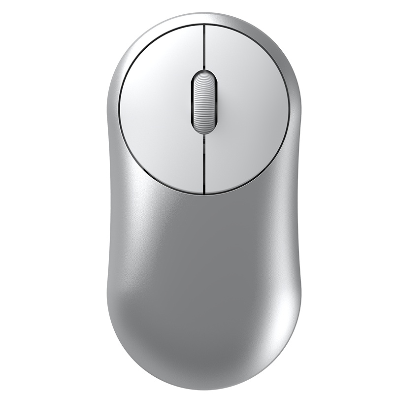 达尔优UFO飞碟无线鼠标 2.4G/蓝牙 有声/静音无声 (家用办公 笔记本电脑 IPAD/MAC) 月光银