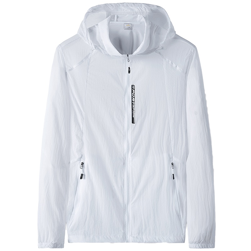 稻草人防晒衣男2019夏季新品超薄透气男士防晒服纯色连帽运动外套